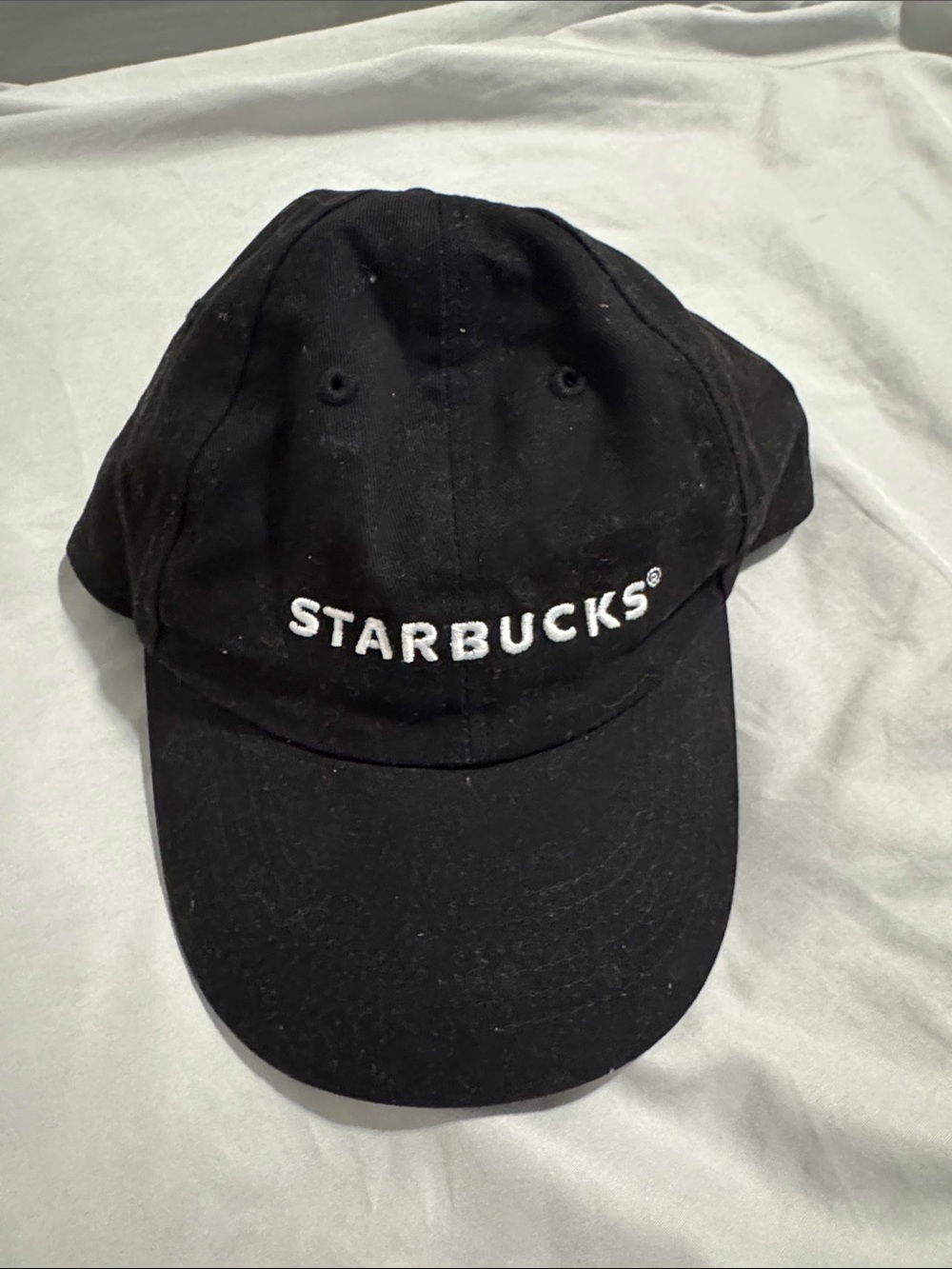 Starbucks Black Baseball Cap with White Logo Embroidery